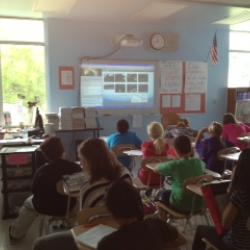 Students listening to a PolarConnect Event