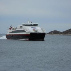 Arriving ferry.