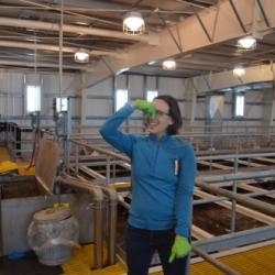 Michelle at the Waste Water Treatment Plant