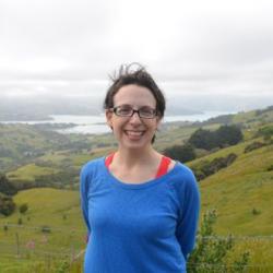 Michelle outside Akaroa