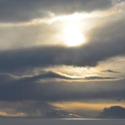 Sun and snow in Antarctica