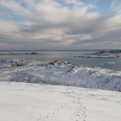 Bird's eye view of Palmer Station, Antarctica