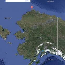 Google map location of Barrow, Alaska