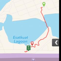 Runkeeper map of Lagoon Walk