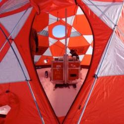 Ice Core Drills in a Tent