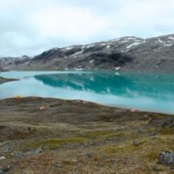 Base Camp 2 -- beautiful glacial blue water