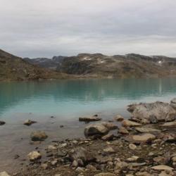 Can you spot our camp across the lake?